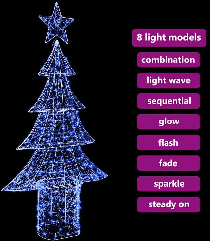 Kalėdų eglutė 240 LED Mėlyna 180 cm Akrilas