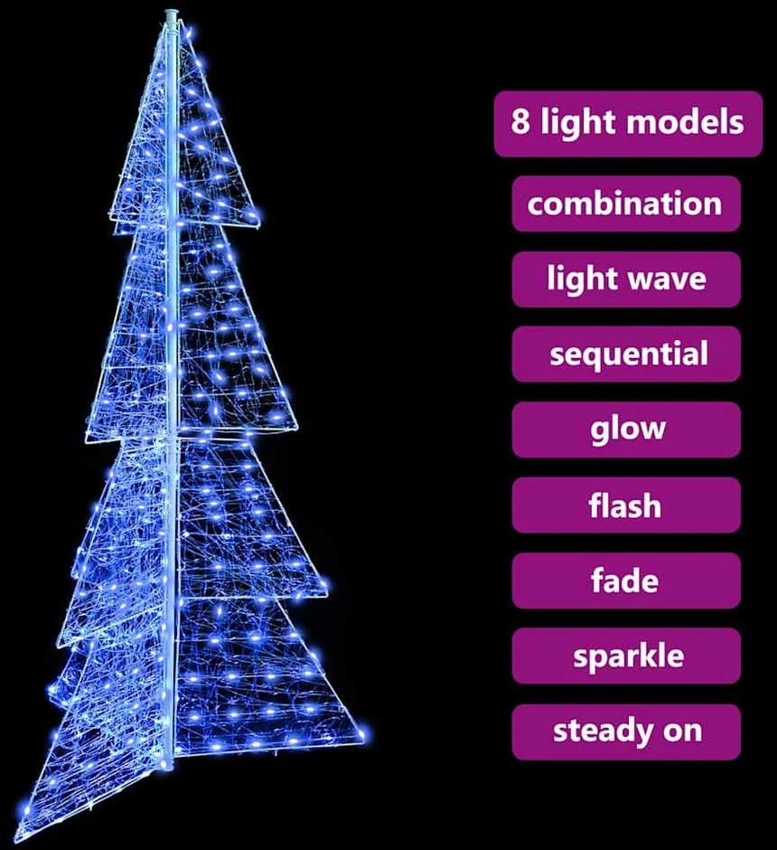 Kalėdų eglutė 240 LED Mėlyna 180 cm Akrilas