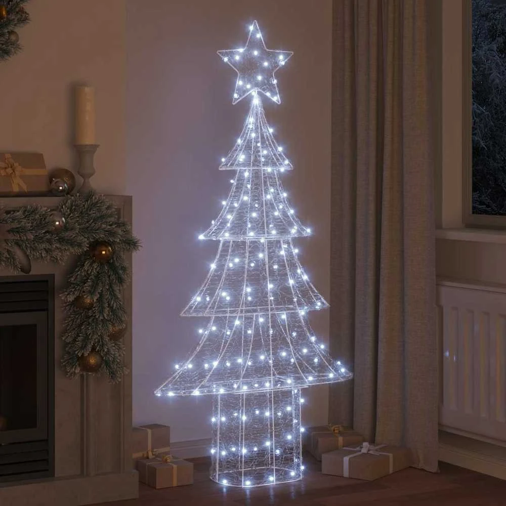 Kalėdų eglutė 240 LED Šalta balta 180 cm Akrilas