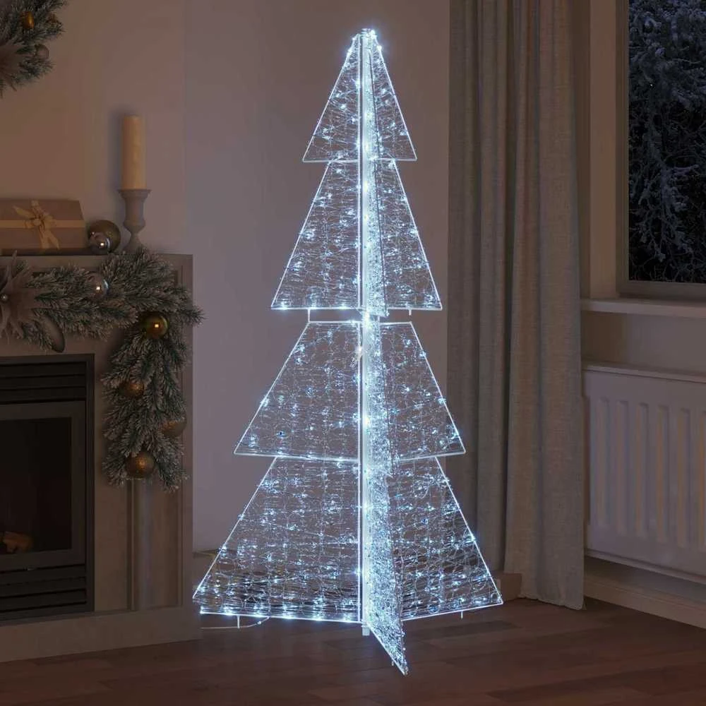 Kalėdų eglutė 240 LED Šaltas baltas 180 cm Akrilas