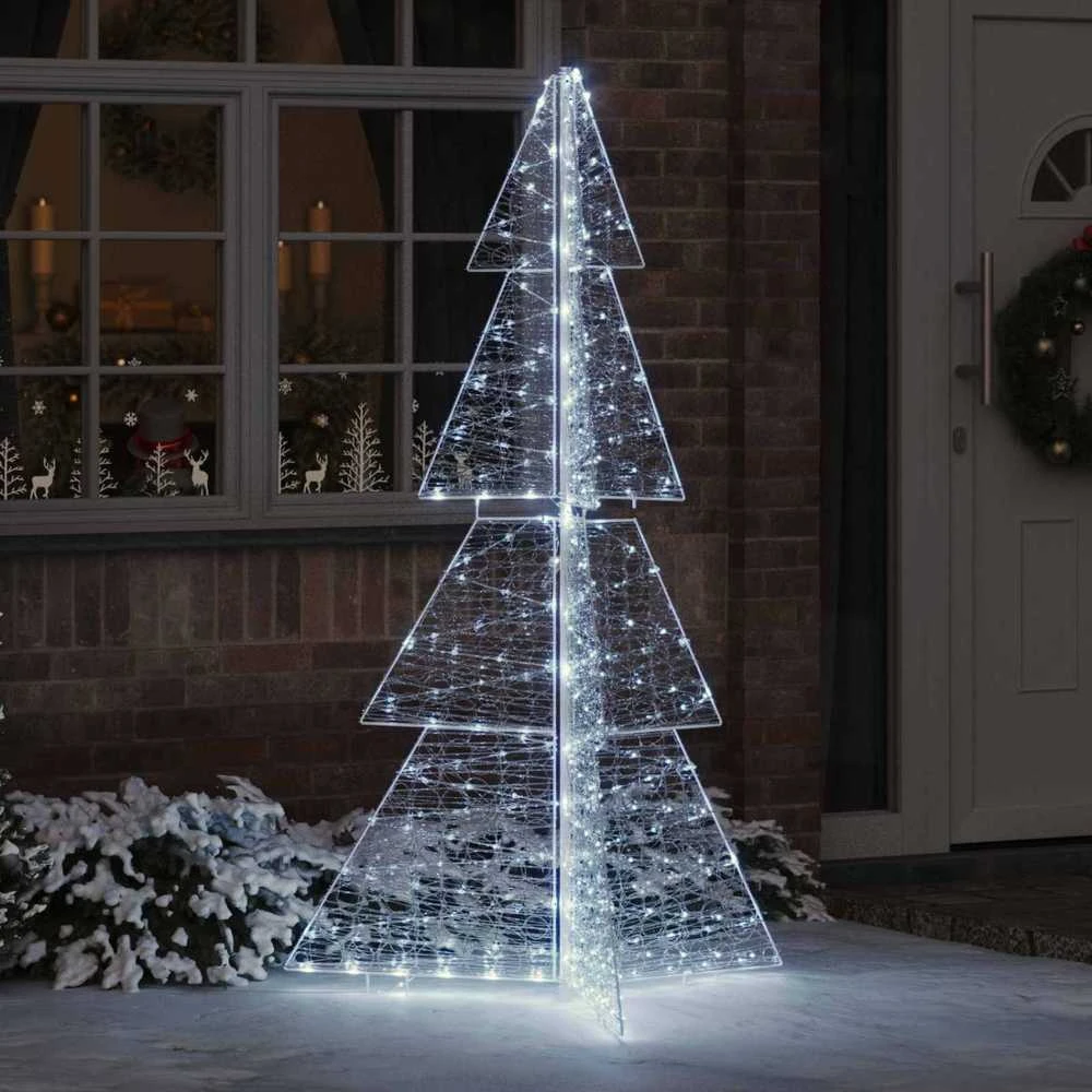 Kalėdų eglutė 240 LED Šaltas baltas 180 cm Akrilas