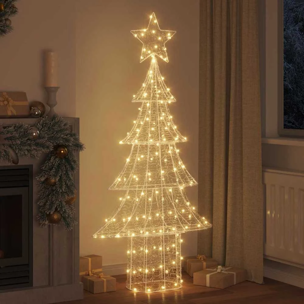 Kalėdų eglutė 240 LED Šilta balta 150 cm Akrilas