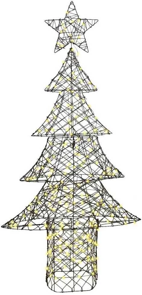 Kalėdų eglutė 240 LED Šilta balta 180 cm Ratanas