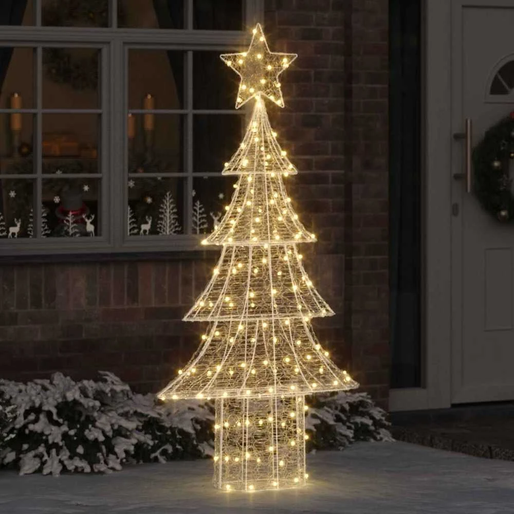 Kalėdų eglutė 240 LED Šilta balta 150 cm Akrilas