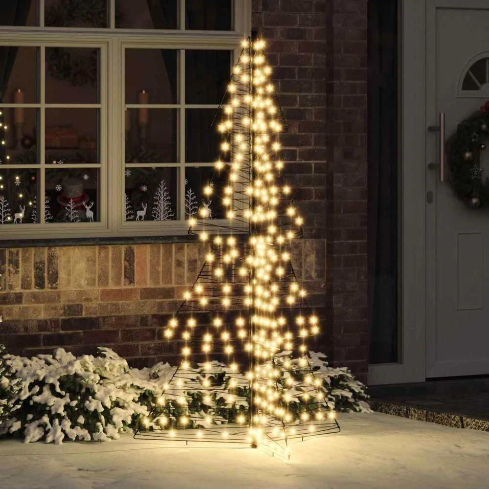 Kalėdų eglutė 240 LED Šilta balta 180 cm Ratanas