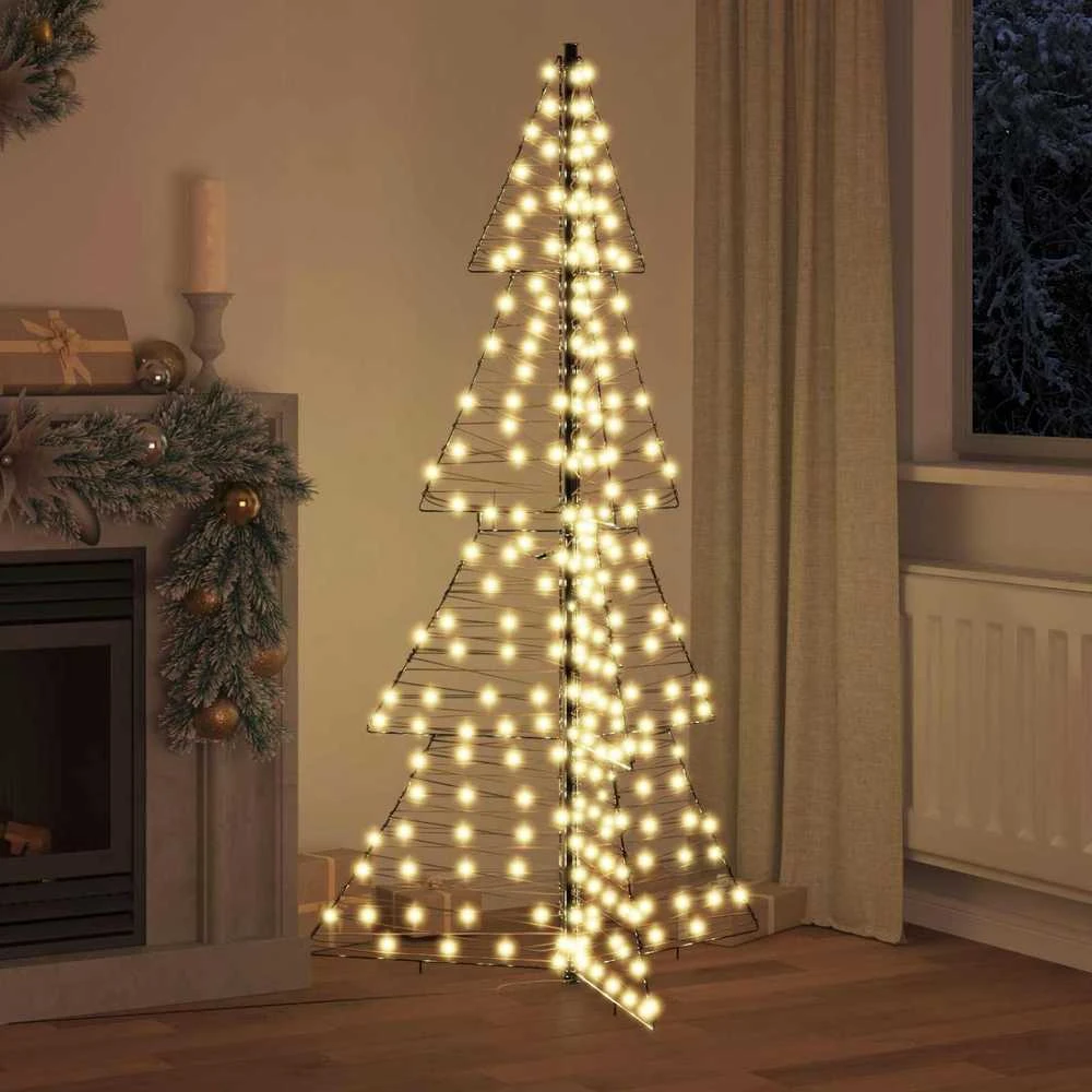 Kalėdų eglutė 240 LED Šilta balta 180 cm Ratanas