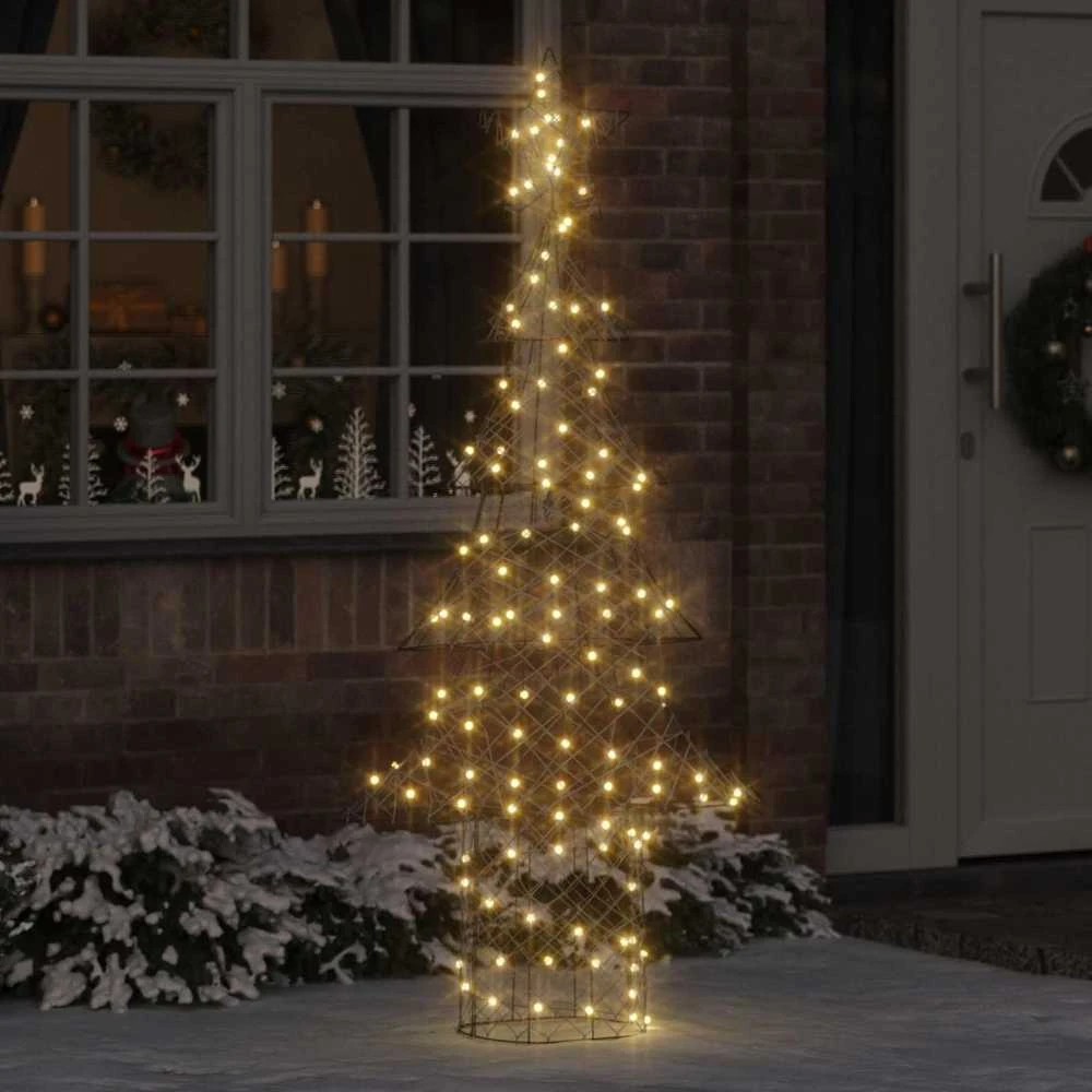 Kalėdų eglutė 240 LED Šilta balta 180 cm Ratanas