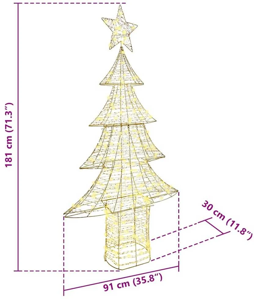 Kalėdų eglutė 240 LED Šilta balta 181 cm PET