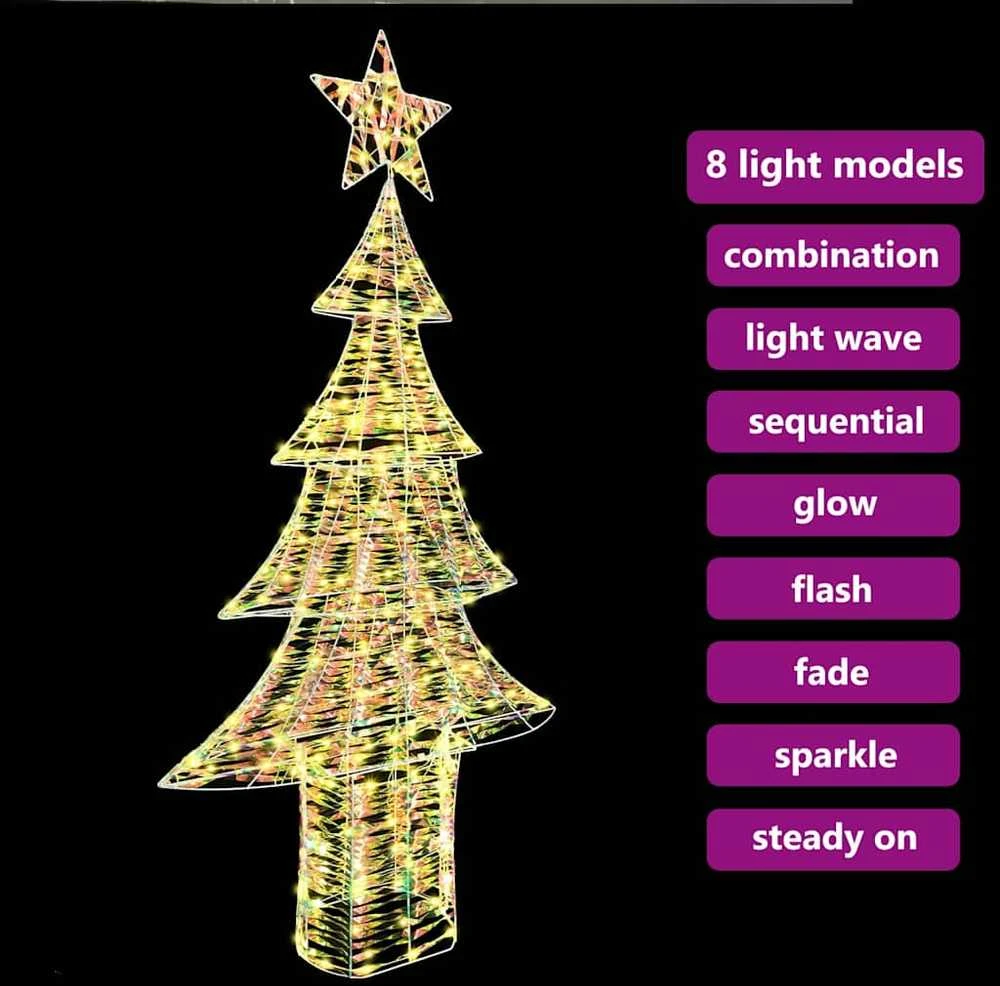 Kalėdų eglutė 240 LED Šilta balta 181 cm PET