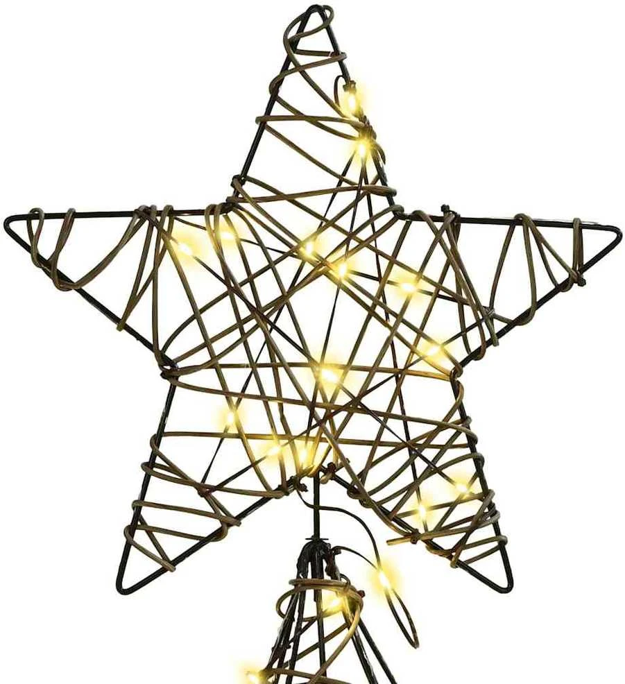 Kalėdų eglutė 240 LED Šilta balta 180 cm Ratanas