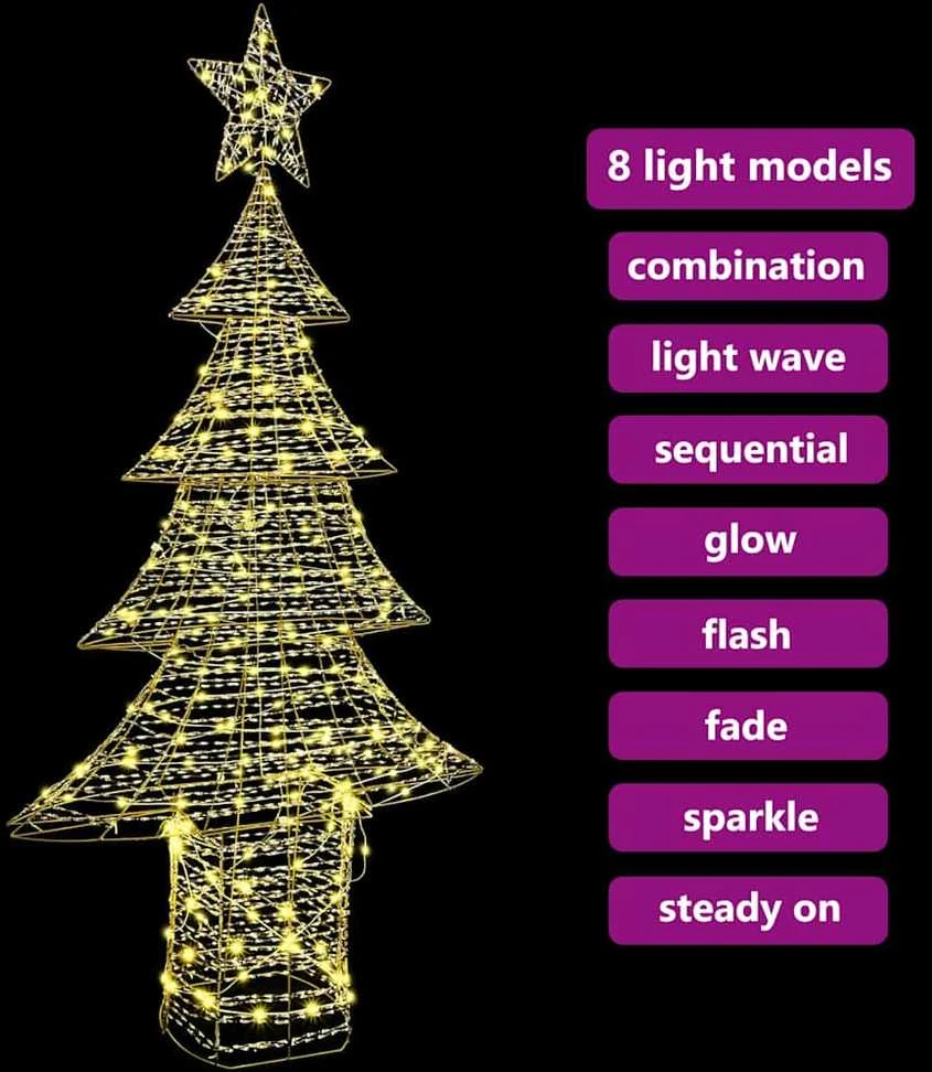 Kalėdų eglutė 240 LED Šilta balta 181 cm PET