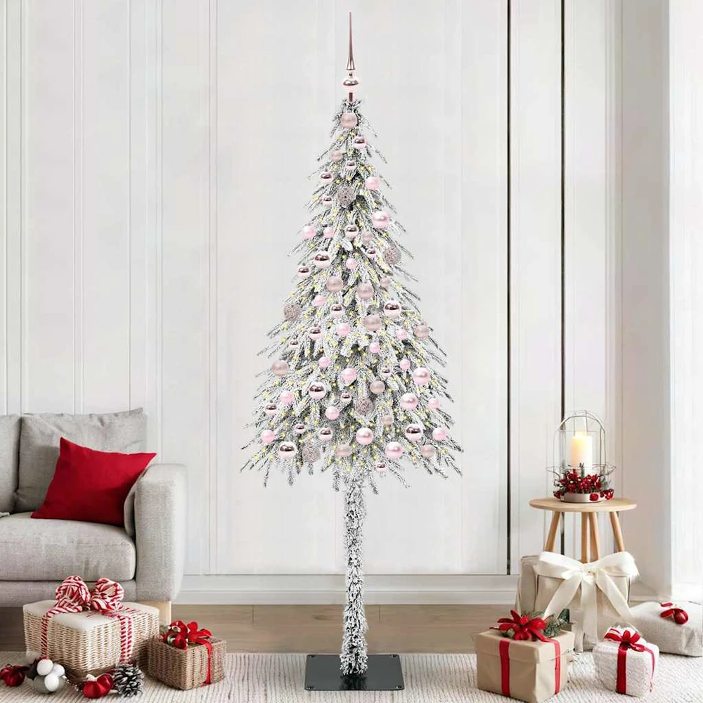 Kalėdų eglutė su 300 LED s stovu Balta 180 cm PE ir Plienas