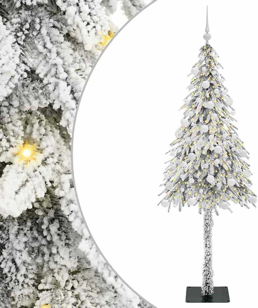 Kalėdų eglutė su 300 LED s stovu Balta 180 cm PE ir Plienas