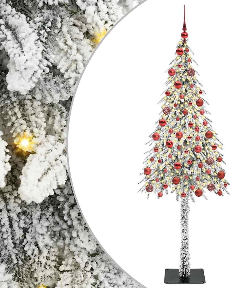 Kalėdų eglutė su 300 LED s stovu Balta 180 cm PE ir Plienas