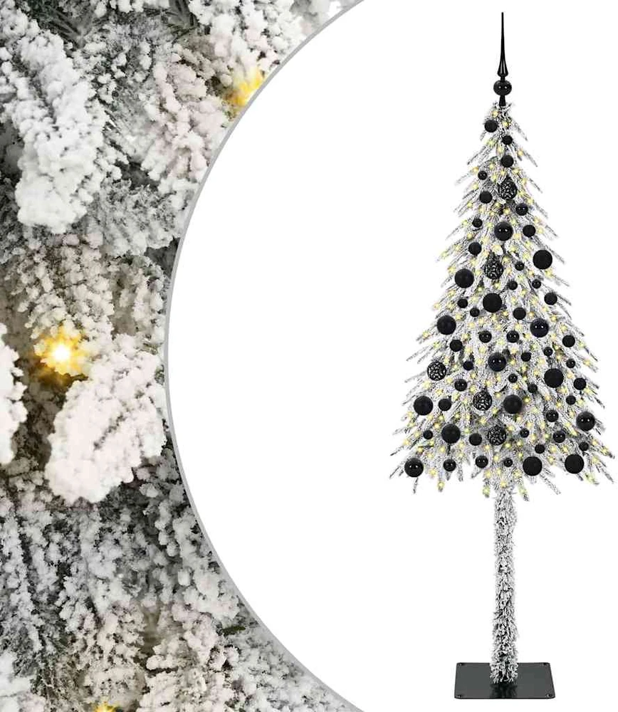 Kalėdų eglutė su 300 LED s stovu Balta 180 cm PE ir Plienas