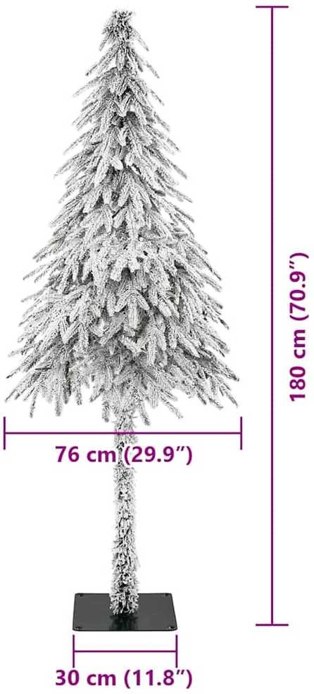 Kalėdų eglutė su 300 LED s stovu Balta 180 cm PE ir Plienas