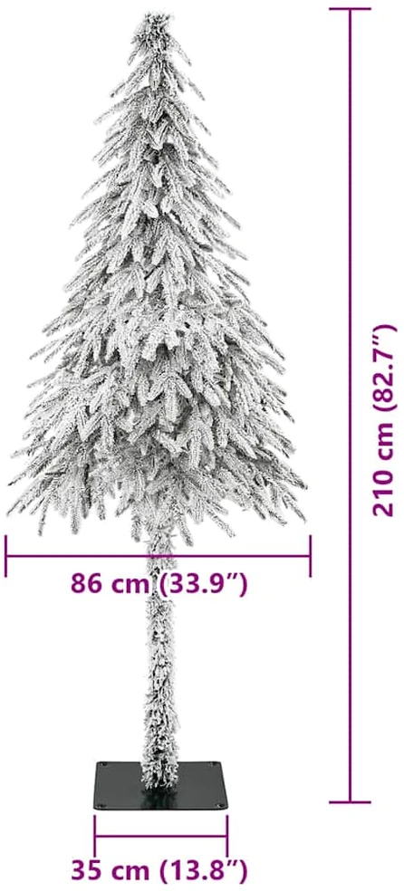 Kalėdų eglutė su 300 LED s stovu Balta 210 cm PE ir Plienas