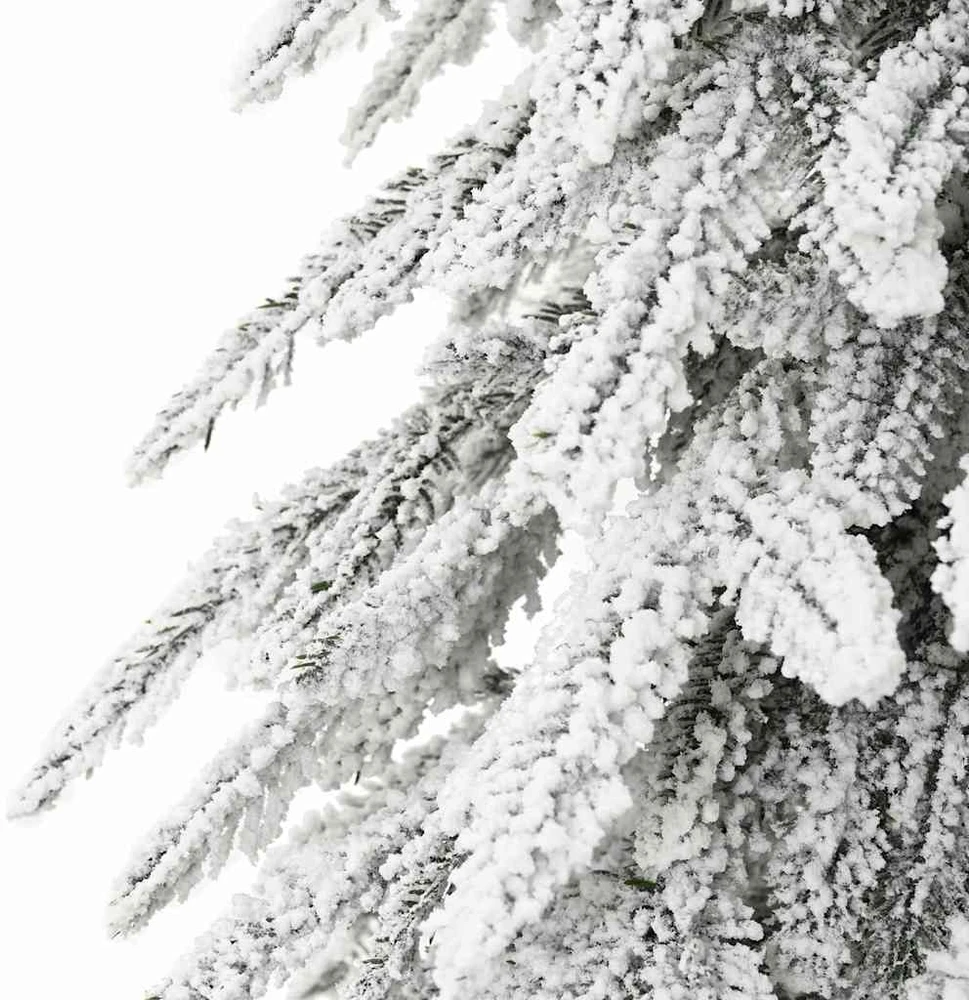 Kalėdų eglutė su 300 LED s stovu Balta 210 cm PE ir Plienas