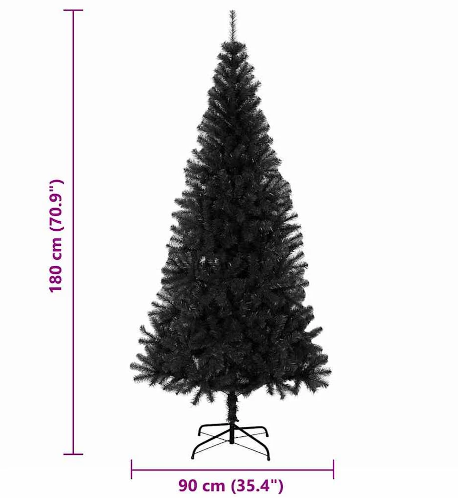 Kalėdų eglutė Juoda 180 cm PVC