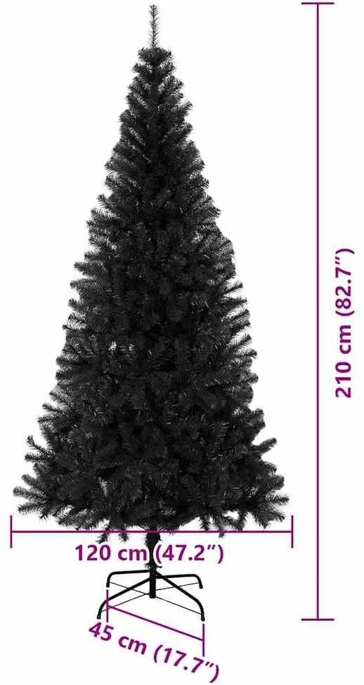 Kalėdų eglutė Juoda 210 cm PVC