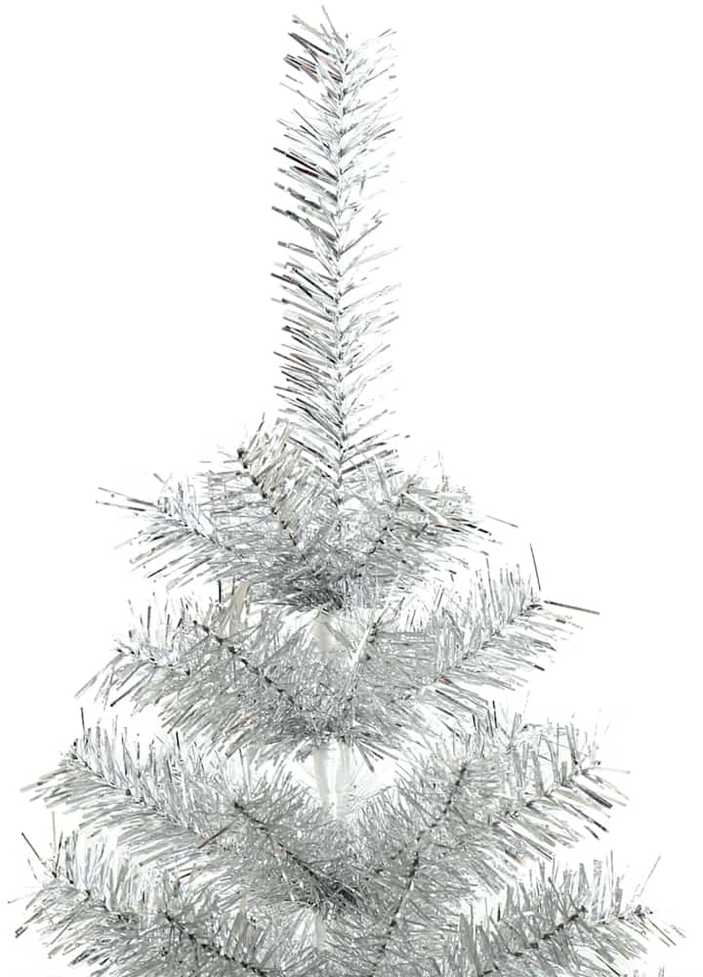 Kalėdų eglutė su 300 LED s stovu Sidabro 180 cm PET