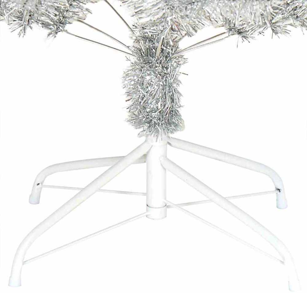 Kalėdų eglutė su 300 LED s stovu Sidabro 180 cm PET