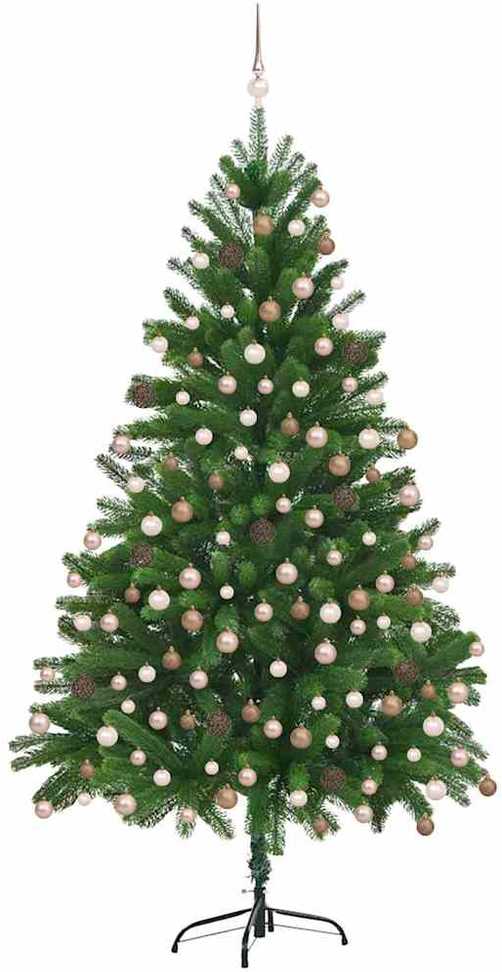 Kalėdų eglutė su 300 LED s stovu Žalia 180 cm PE