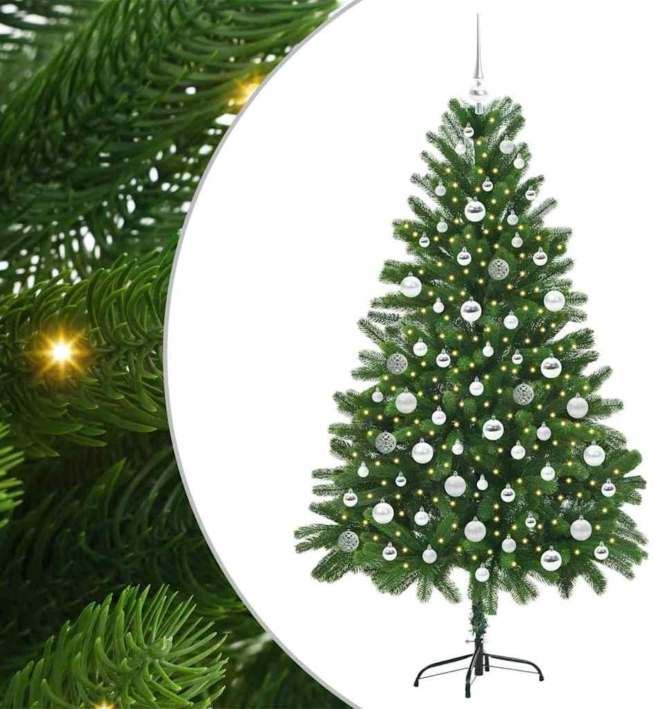Kalėdų eglutė su 300 LED s stovu Žalia 180 cm PE
