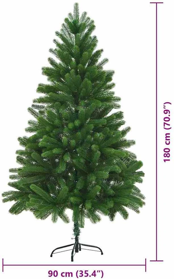 Kalėdų eglutė su 300 LED s stovu Žalia 180 cm PE