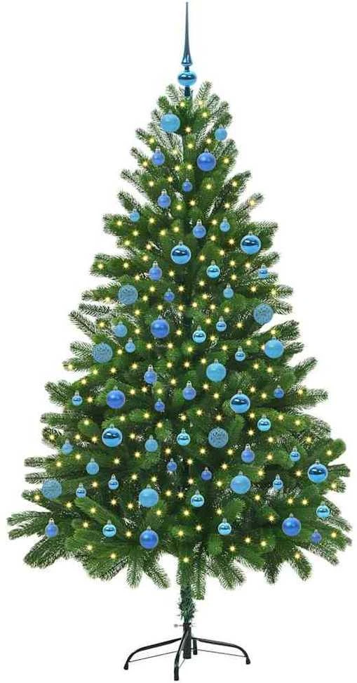 Kalėdų eglutė su 300 LED s stovu Žalia 180 cm PE
