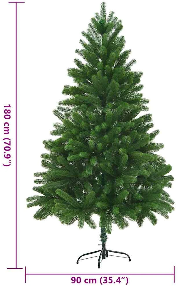 Kalėdų eglutė su 300 LED s stovu Žalia 180 cm PE