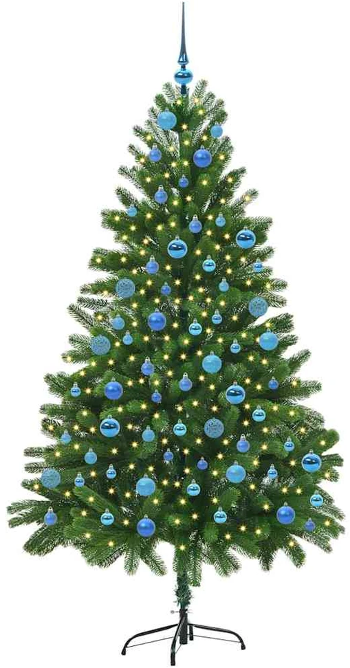 Kalėdų eglutė su 300 LED s stovu Žalia 180 cm PE