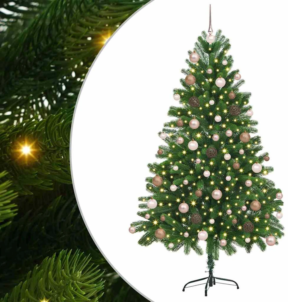 Kalėdų eglutė su 300 LED s stovu Žalia 180 cm PE