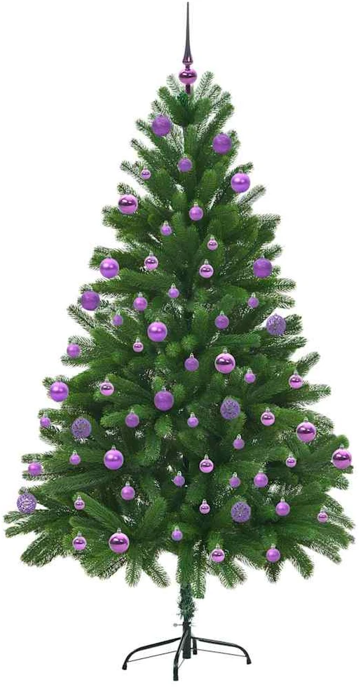 Kalėdų eglutė su 300 LED s stovu Žalia 210 cm PE