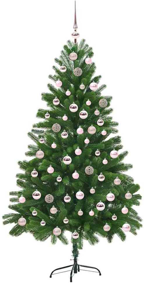 Kalėdų eglutė su 300 LED s stovu Žalia 210 cm PE