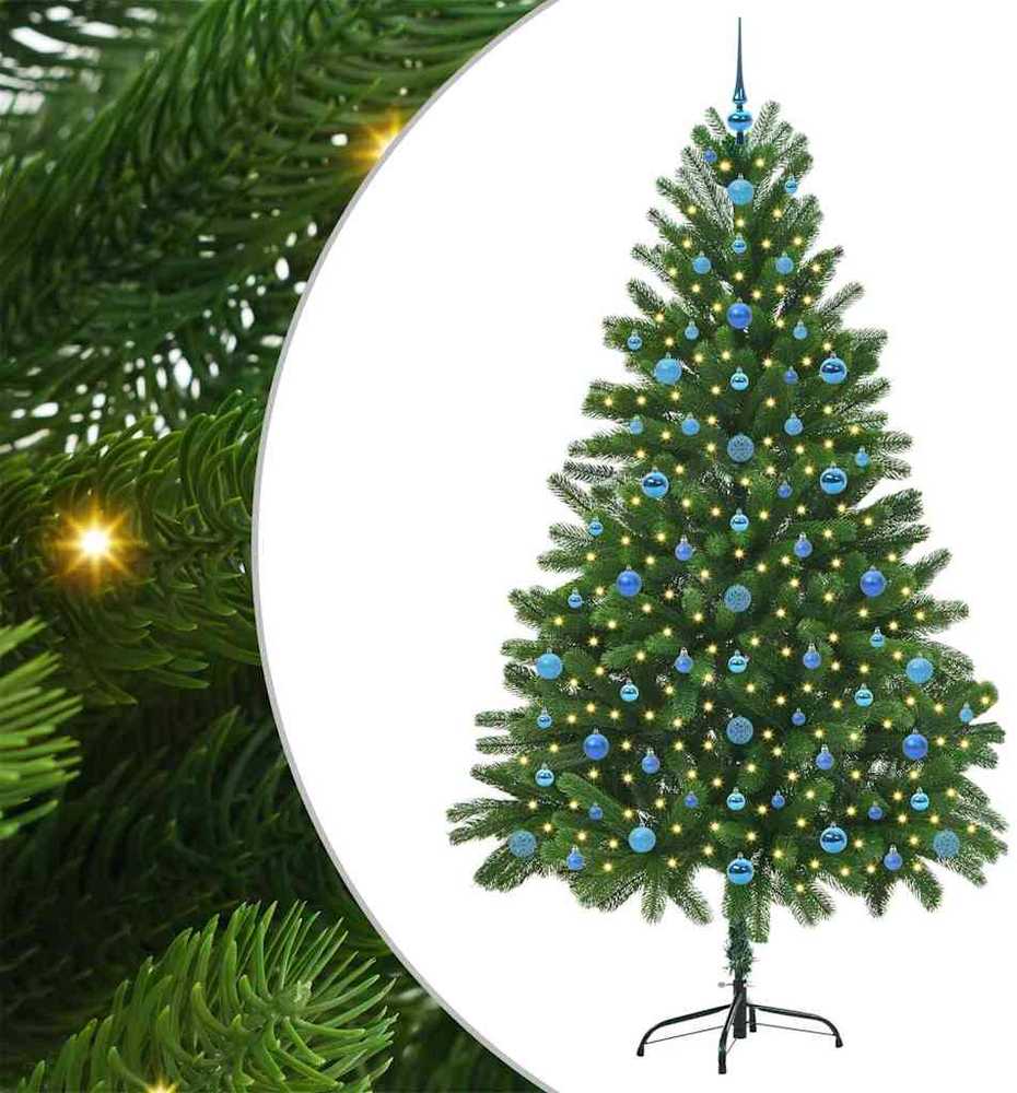 Kalėdų eglutė su 300 LED s stovu Žalia 210 cm PE
