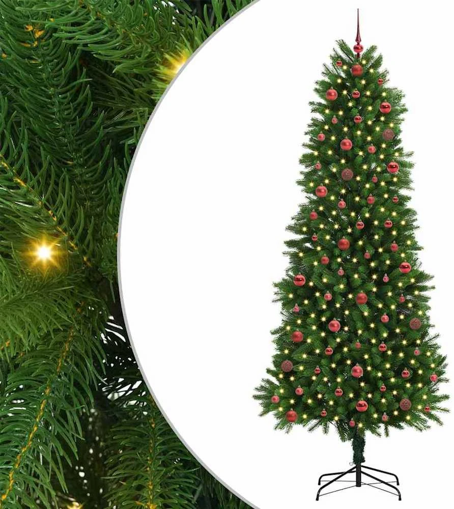 Kalėdų eglutė su 300 LED s stovu Žalia 240 cm PE