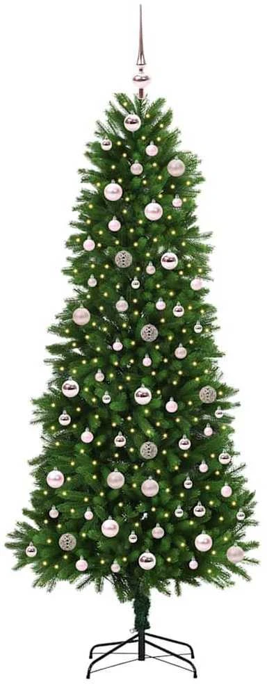 Kalėdų eglutė su 300 LED s stovu Žalia 240 cm PE