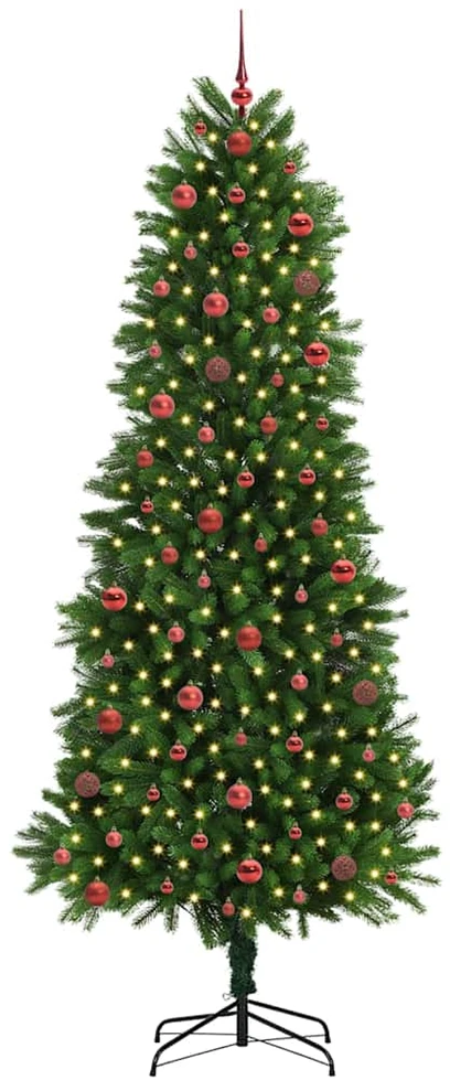 Kalėdų eglutė su 300 LED s stovu Žalia 240 cm PE