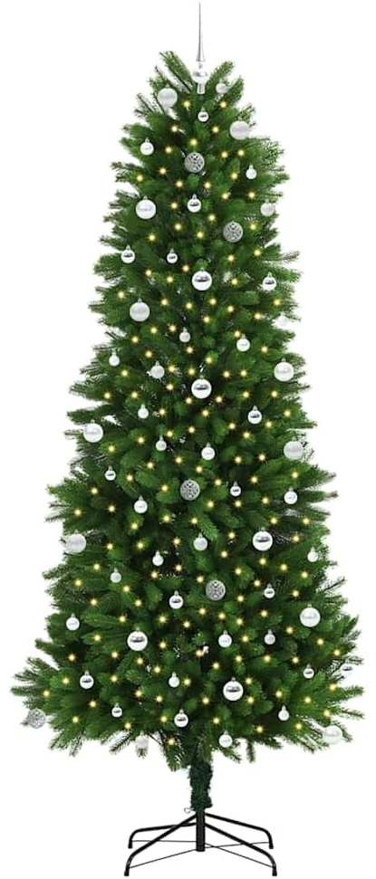 Kalėdų eglutė su 300 LED s stovu Žalia 240 cm PE