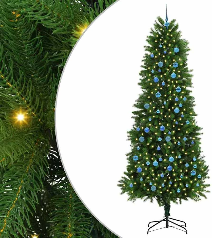 Kalėdų eglutė su 300 LED s stovu Žalia 240 cm PE