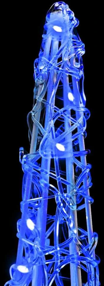 Kalėdų eglutė 3 vnt. 90 LED Mėlyna 20 x 20 x 80 cm Akrilas