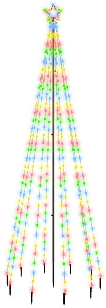 Kalėdų eglutė su kuoliuku, įvairių spalvų, 310LED, 300cm