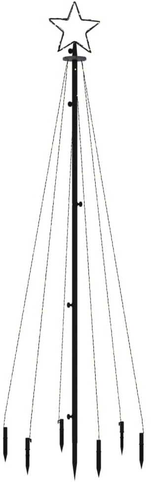 Kalėdų eglutė su kuoliuku, mėlynos spalvos, 108LED, 180cm