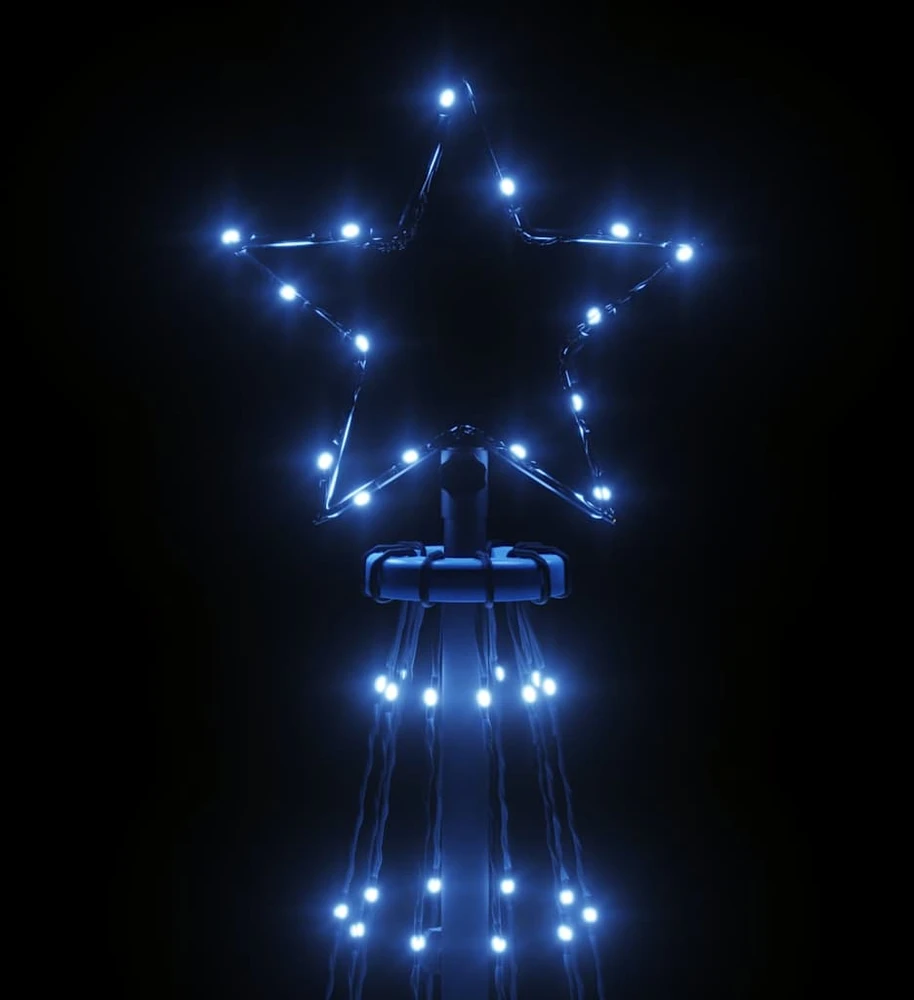 Kalėdų eglutė su kuoliuku, mėlynos spalvos, 108LED, 180cm