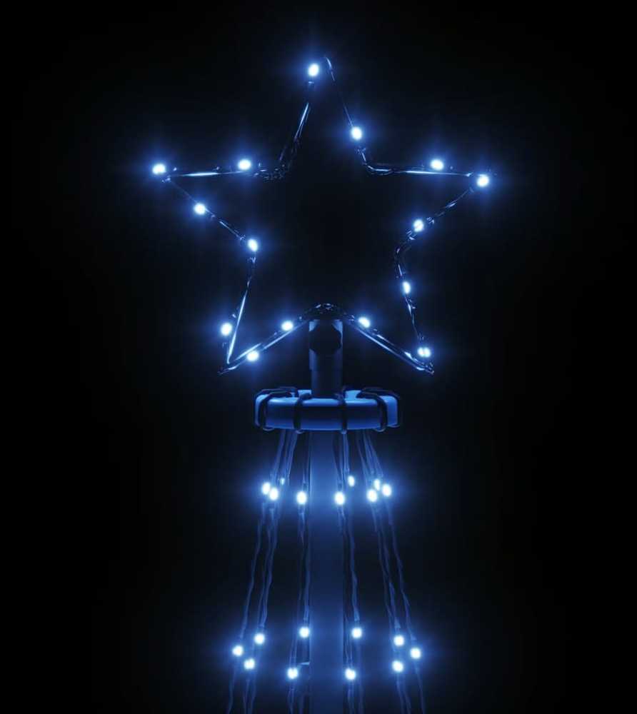 Kalėdų eglutė su kuoliuku, mėlynos spalvos, 108LED, 180cm