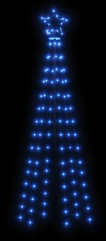 Kalėdų eglutė su kuoliuku, mėlynos spalvos, 108LED, 180cm