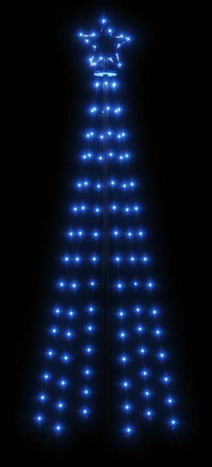 Kalėdų eglutė su kuoliuku, mėlynos spalvos, 108LED, 180cm