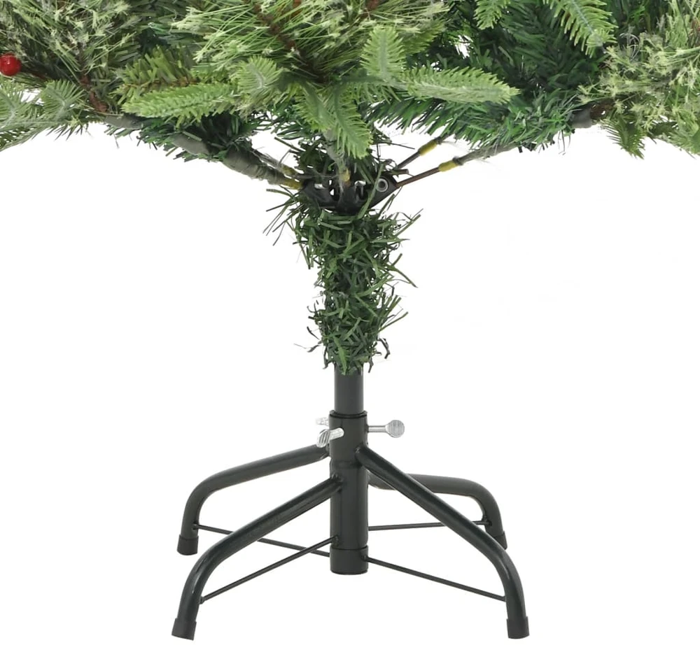 Kalėdų eglutė su pušies kankorėžiais, žalia, 120cm, PVC su PE