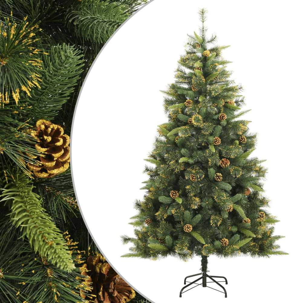 Kalėdų eglutė su šarnyrinėmis šakomis/kankorėžiais, 210 cm